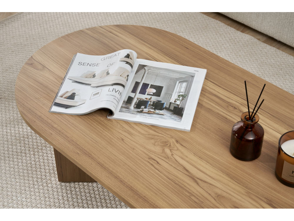 Table basse en bois "Sable" - 60 x 119 x 40 cm - Chêne