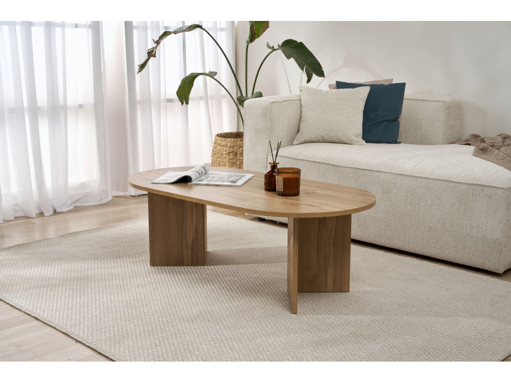 Table basse en bois "Sable" - 60 x 119 x 40 cm - Chêne