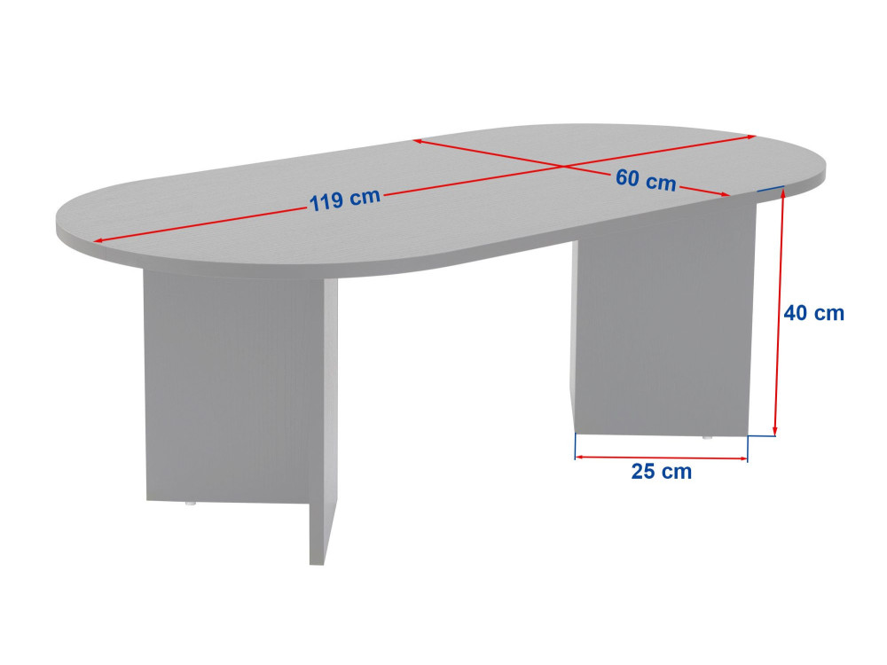 Table basse en bois "Sable" - 60 x 119 x 40 cm - Pin atlantique
