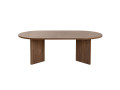 Table basse en bois "Sable" - 60 x 119 x 40 cm - Lumière Noire - Noyer