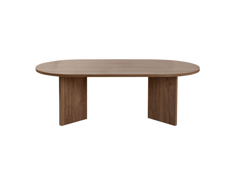 Table basse en bois "Sable" - 60 x 119 x 40 cm - Noyer