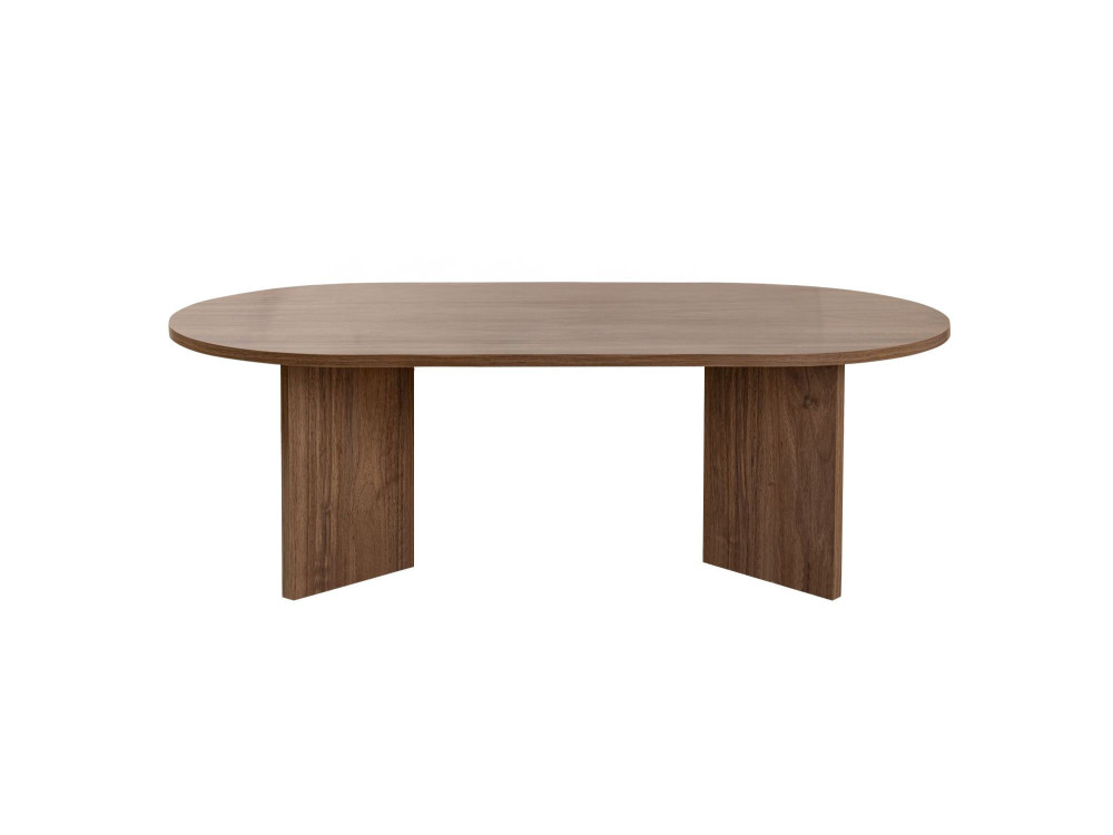 Table basse en bois "Sable" - 60 x 119 x 40 cm - Noyer