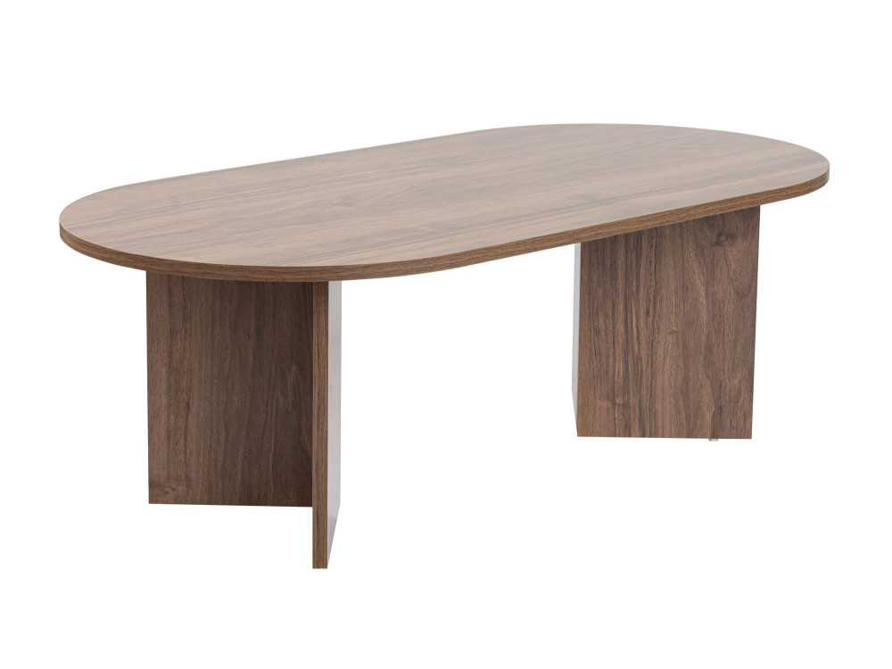Table basse en bois "Sable" - 60 x 119 x 40 cm - Noyer