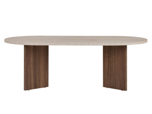 Table basse en bois "Sable" 119 x 60 x 40 cm - Travertin