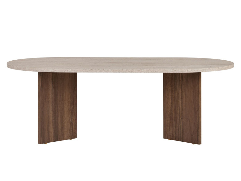 Table basse en bois "Sable" 119 x 60 x 40 cm - Travertin