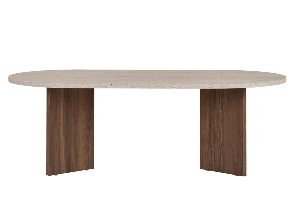 Table basse en bois "Sable" 119 x 60 x 40 cm - Travertin