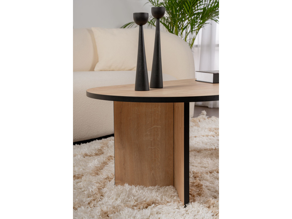 Table basse en bois "Sable" 119 x 60 x 40 cm - Chêne saphir