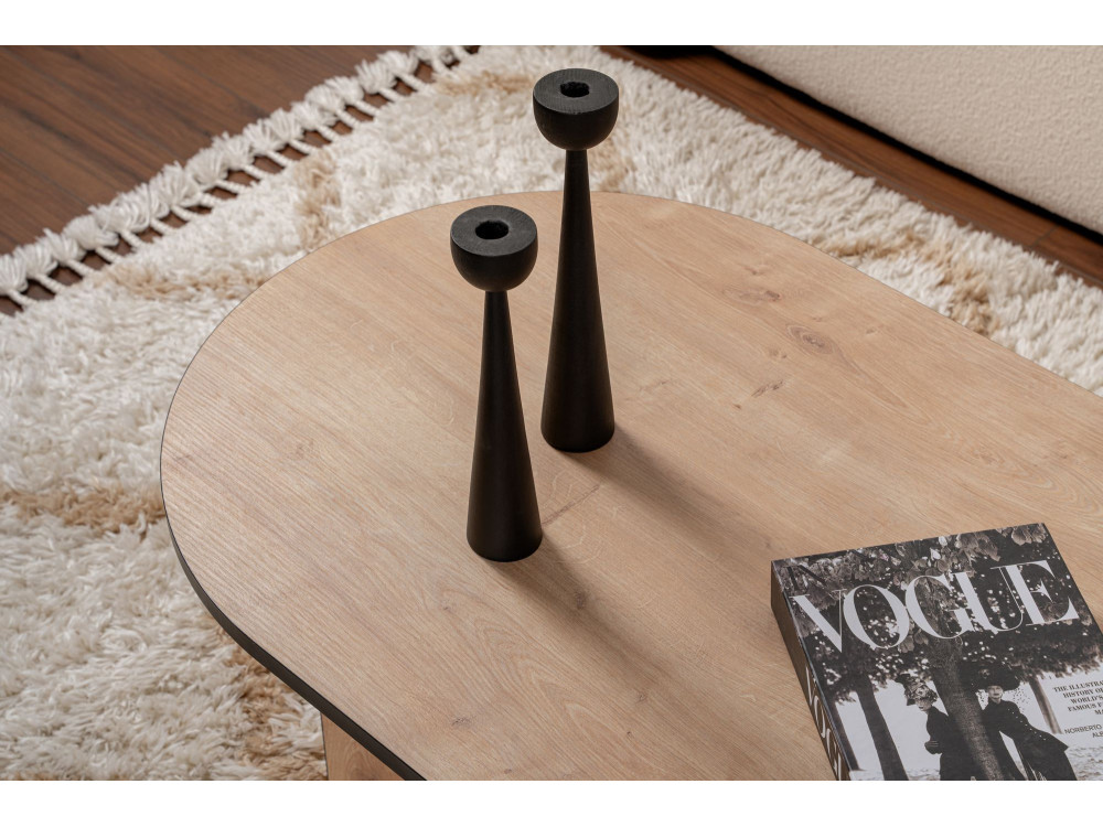 Table basse en bois "Sable" 119 x 60 x 40 cm - Chêne saphir