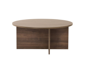Table basse en bois "Soleil" - 90 x 90 x 40 cm - Noyer