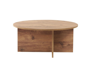 Table basse en bois "Soleil" - 90 x 90 x 40 cm - Pin atlantique