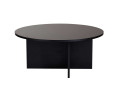 Table basse en bois "Soleil" - 90 x 90 x 40 cm - Bois Noir - Bois Noir