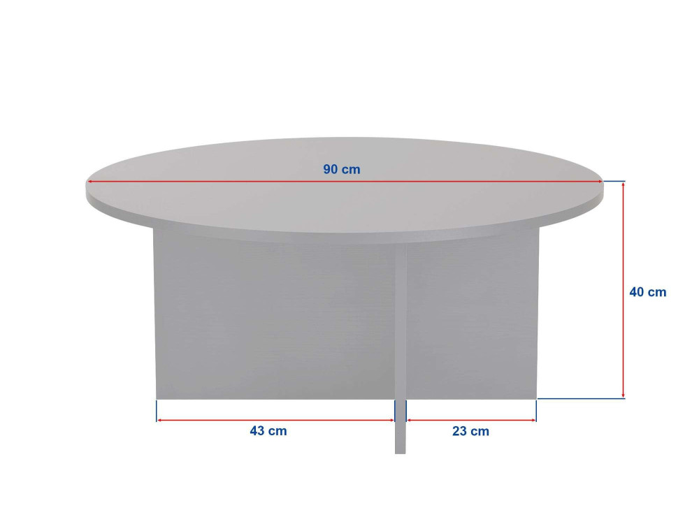 Table basse en bois "Soleil" - 90 x 90 x 40 cm - Bois Noir