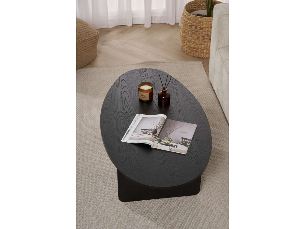 Table basse en bois "Orba" - 120 x 65 x 40 cm - Bois Noir