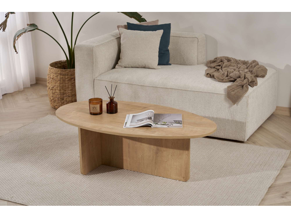 Table basse en bois "Orba" - 120 x 65 x 40 cm - Chêne