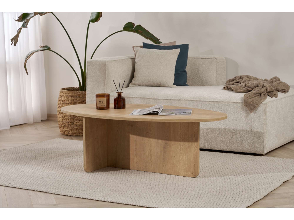 Table basse en bois "Orba" - 120 x 65 x 40 cm - Chêne