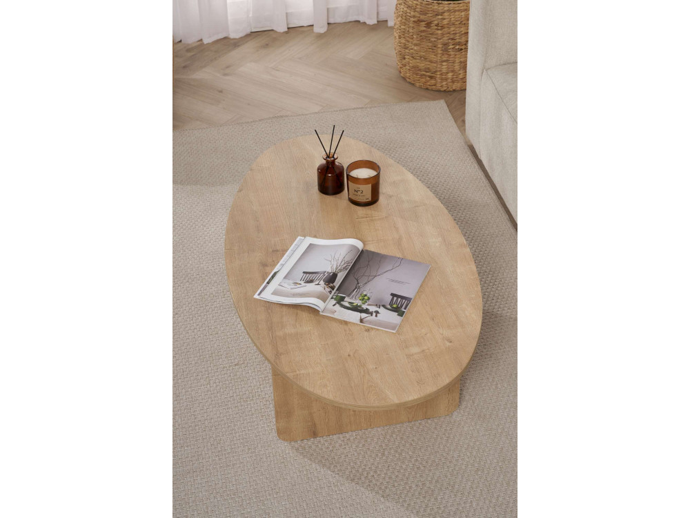 Table basse en bois "Orba" - 120 x 65 x 40 cm - Chêne