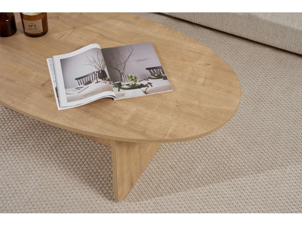 Table basse en bois "Orba" - 120 x 65 x 40 cm - Chêne