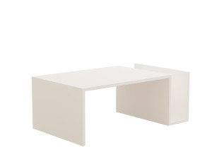 Table basse en bois "Memo" - 86 x 50 x 32 cm - Blanc