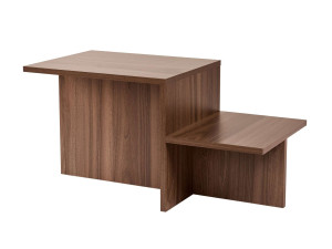 Table basse en bois "Harmony" - 80 x 40 x 40 cm - Noyer