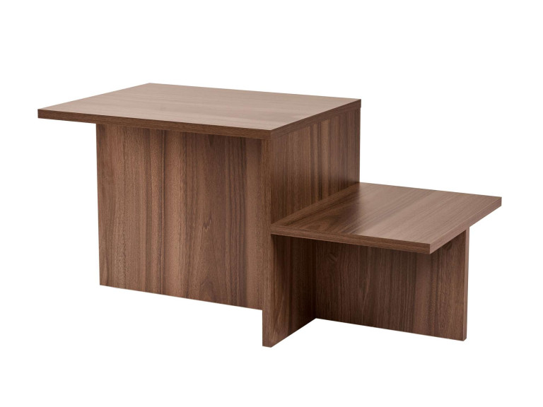 Table basse en bois "Harmony" - 80 x 40 x 40 cm - Noyer