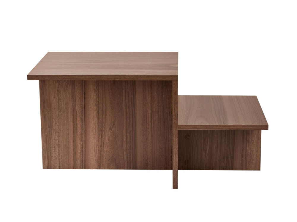 Table basse en bois "Harmony" - 80 x 40 x 40 cm - Noyer