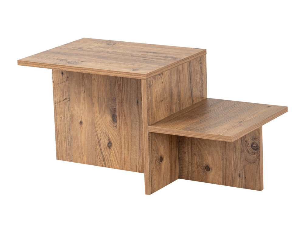 Table basse en bois "Harmony" 80 x 40 x 40 cm - Pin atlantique