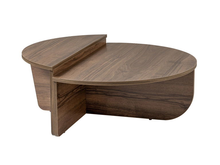 Table basse en bois "Orion" - 90 x 60 x 30 cm - Noyer