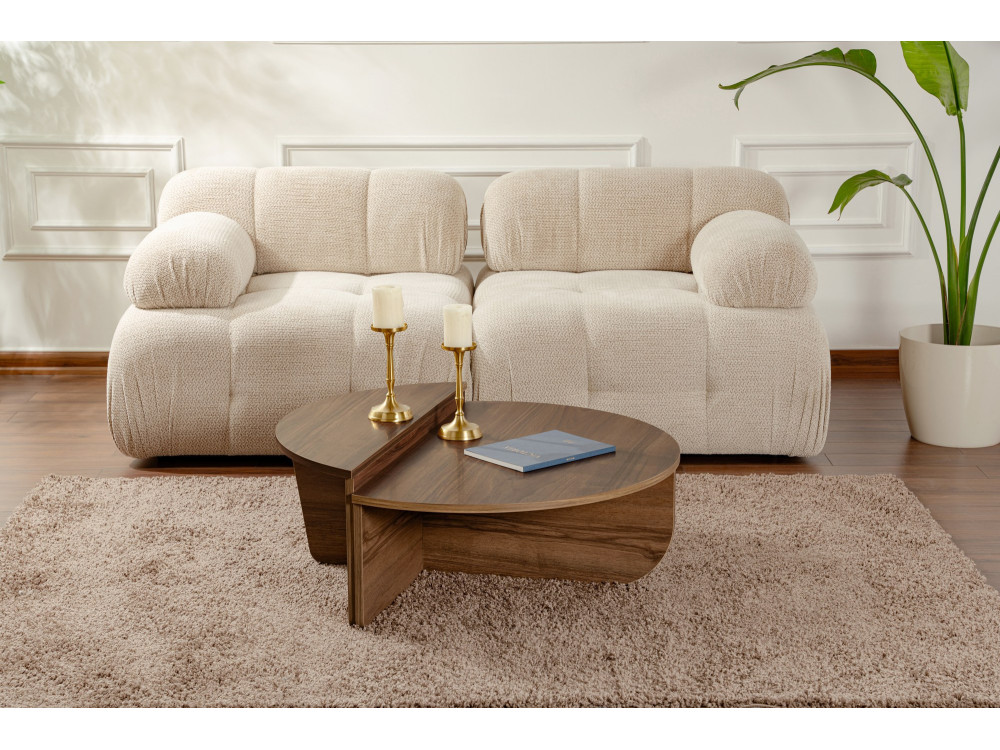 Table basse en bois "Orion" - 90 x 60 x 30 cm - Noyer