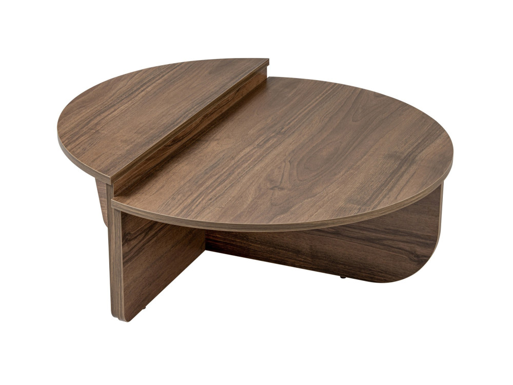 Table basse en bois "Orion" - 90 x 60 x 30 cm - Noyer
