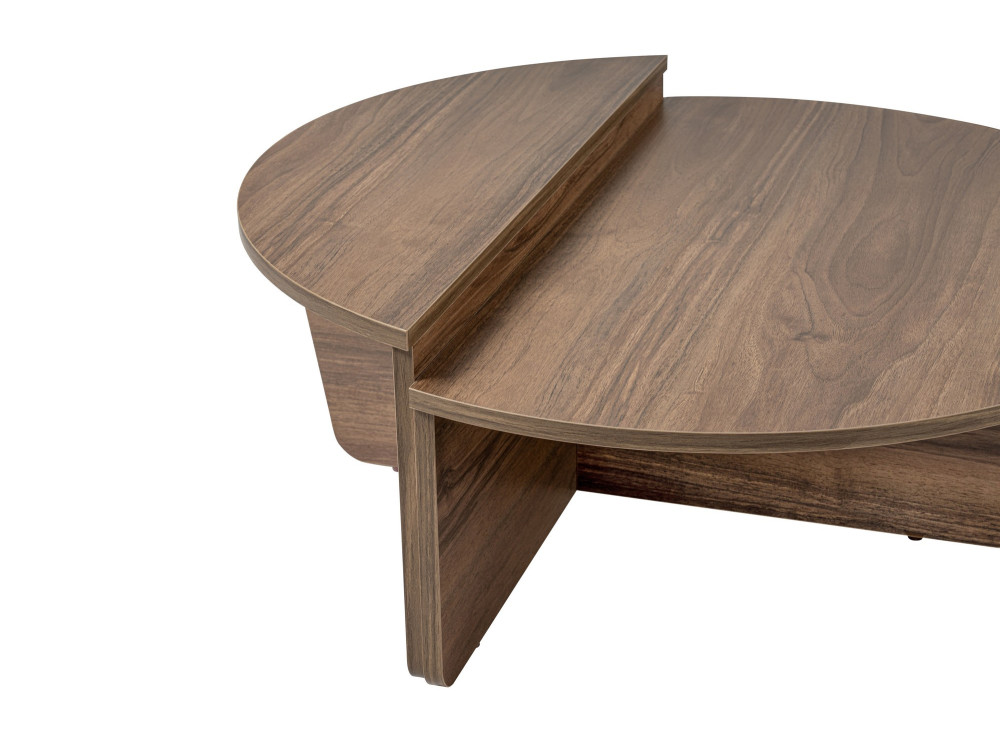 Table basse en bois "Orion" - 90 x 60 x 30 cm - Noyer