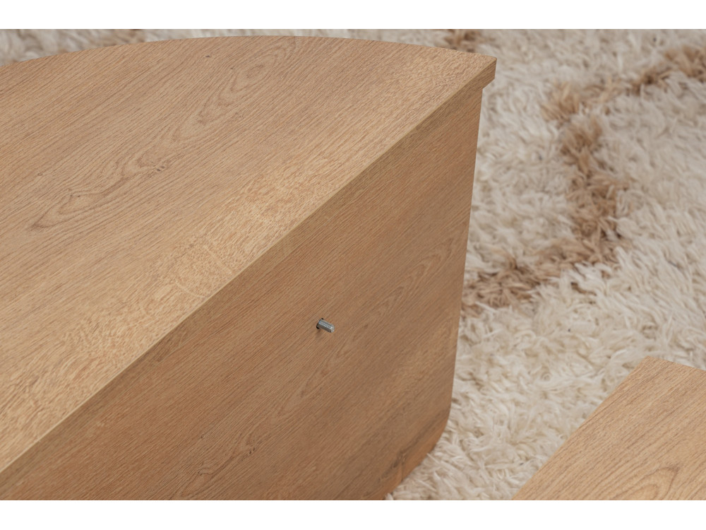 Table basse en bois "Orion" - 90 x 60 x 30 cm - Chêne miel