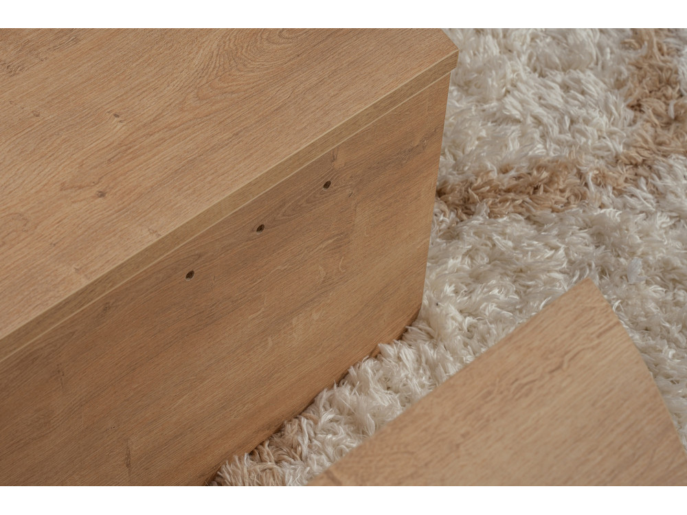 Table basse en bois "Orion" - 90 x 60 x 30 cm - Chêne miel