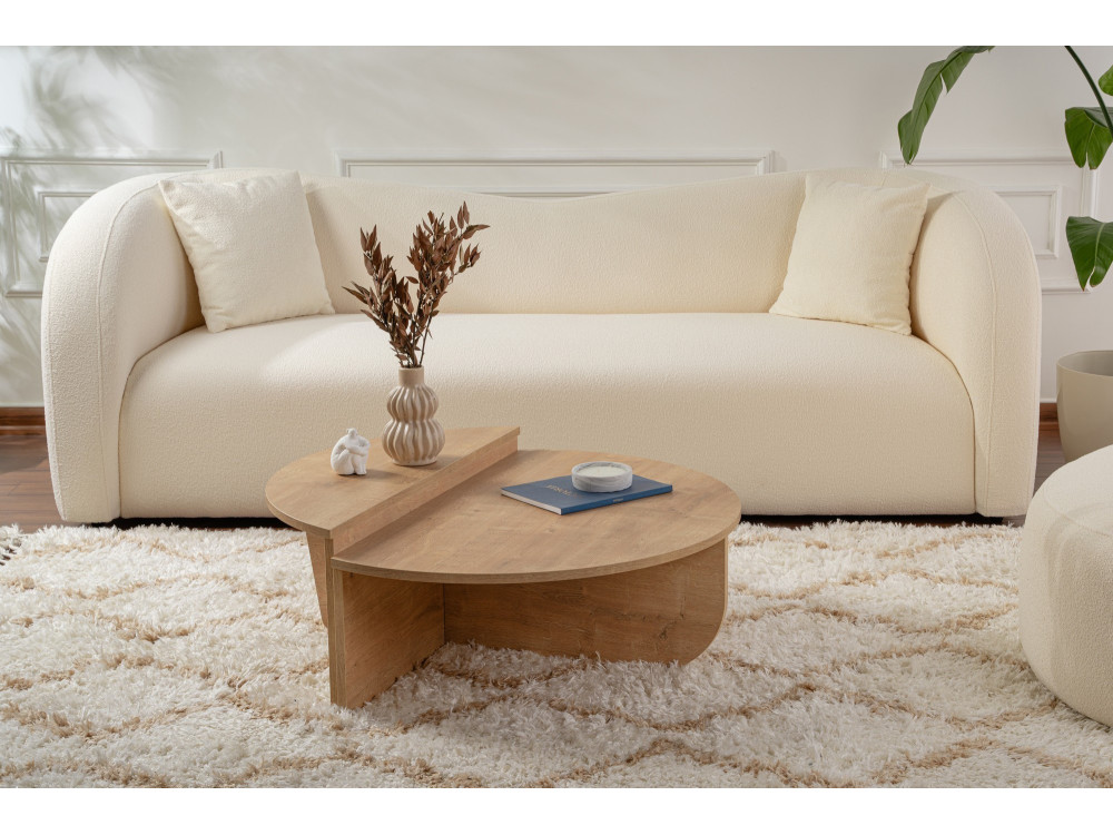 Table basse en bois "Orion" - 90 x 60 x 30 cm - Chêne miel
