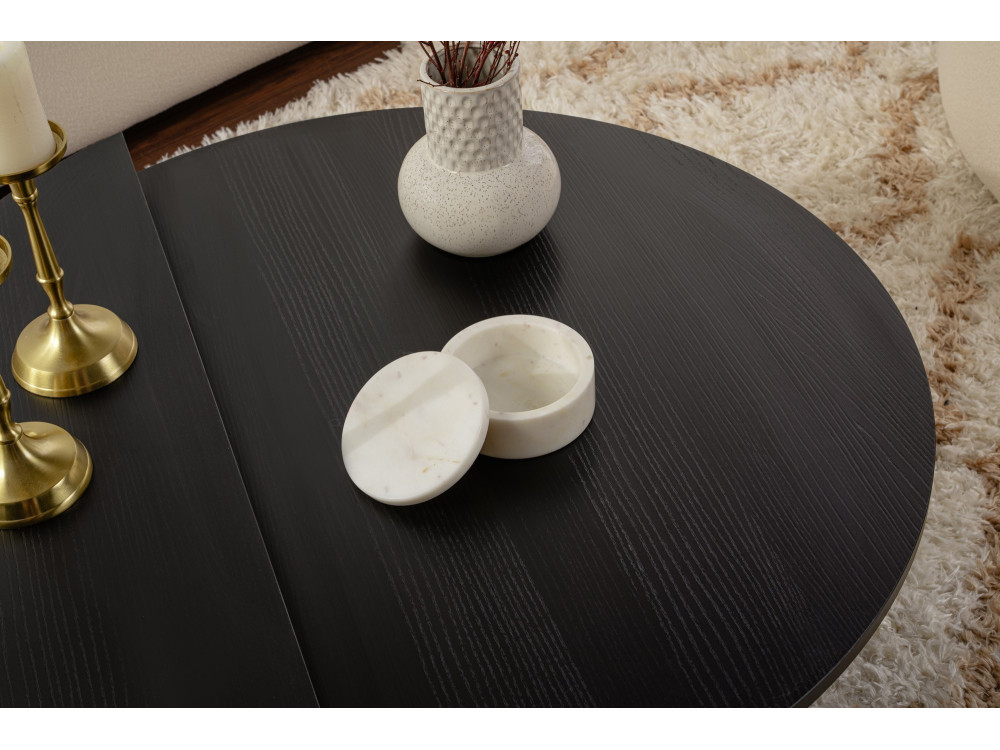 Table basse en bois "Orion" - 90 x 60 x 30 cm - Bois Noir