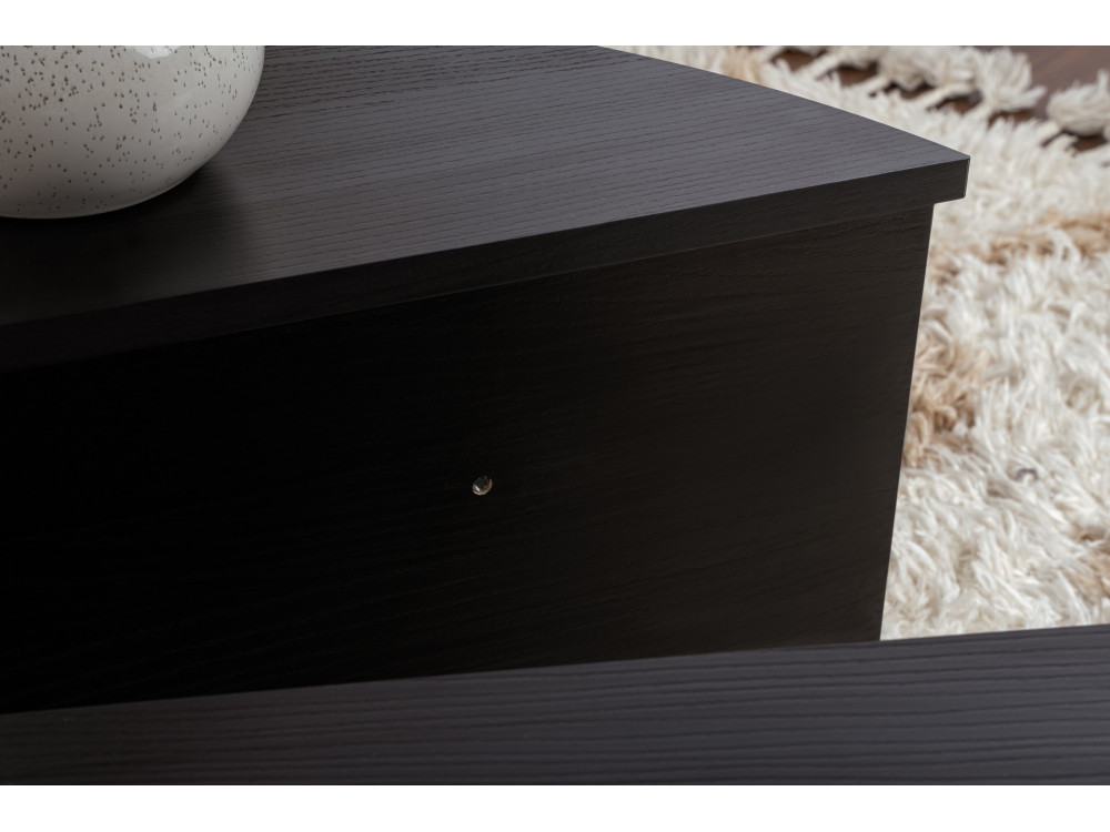 Table basse en bois "Orion" - 90 x 60 x 30 cm - Bois Noir