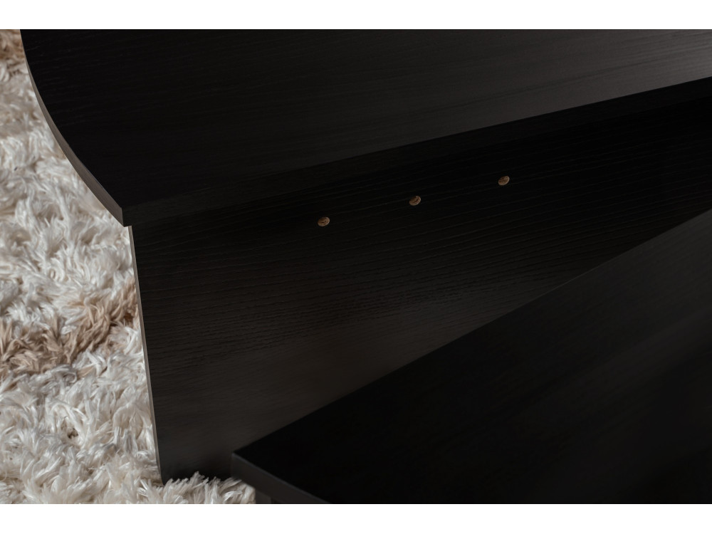 Table basse en bois "Orion" - 90 x 60 x 30 cm - Bois Noir