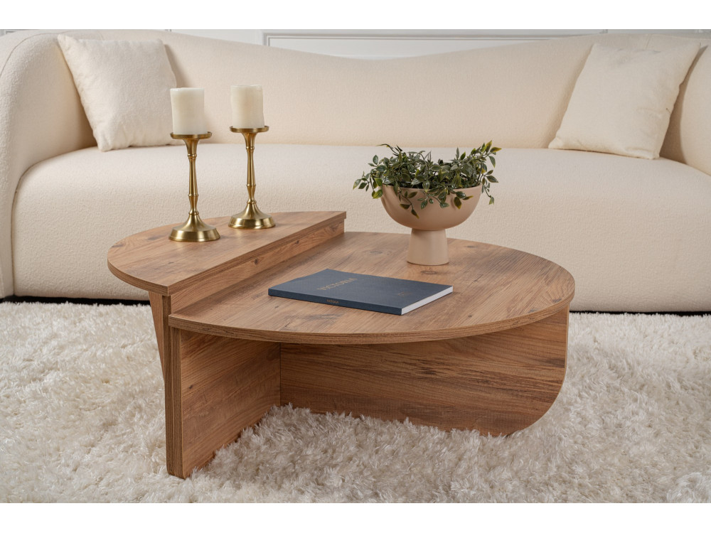 Table basse en bois "Orion" - 90 x 60 x 30 cm - Pin atlantique
