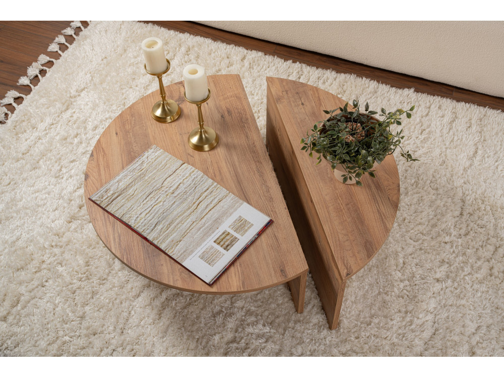 Table basse en bois "Orion" - 90 x 60 x 30 cm - Pin atlantique