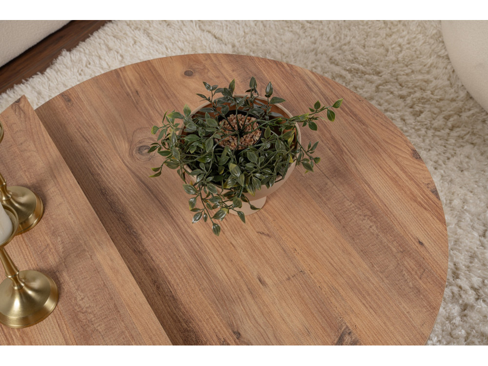 Table basse en bois "Orion" - 90 x 60 x 30 cm - Pin atlantique