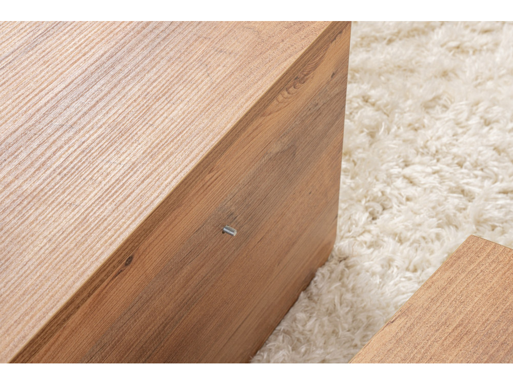 Table basse en bois "Orion" - 90 x 60 x 30 cm - Pin atlantique