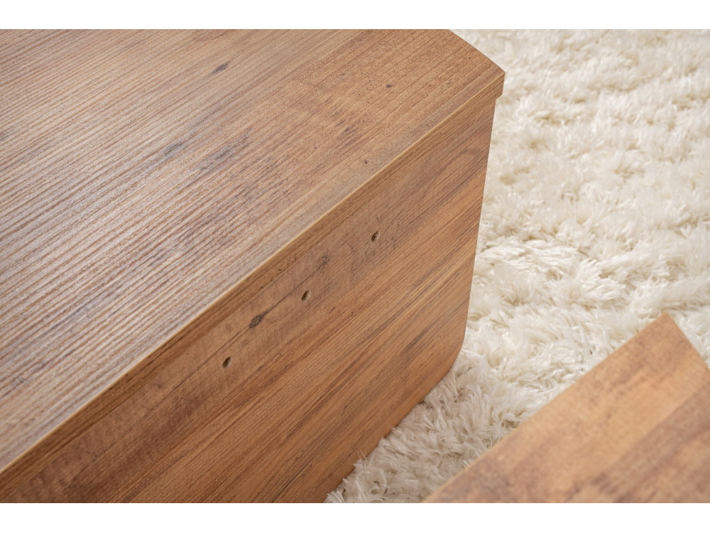 Table basse en bois "Orion" - 90 x 60 x 30 cm - Pin atlantique