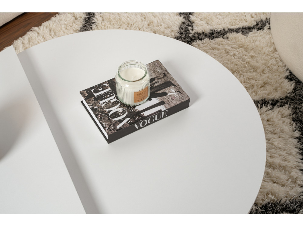 Table basse en bois "Orion" - 90 x 60 x 30 cm - Blanc