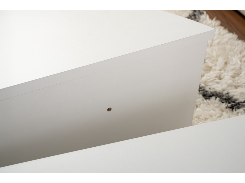 Table basse en bois "Orion" - 90 x 60 x 30 cm - Blanc