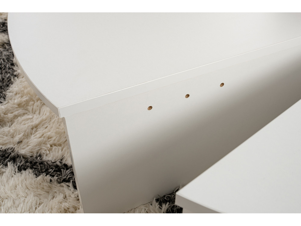 Table basse en bois "Orion" - 90 x 60 x 30 cm - Blanc