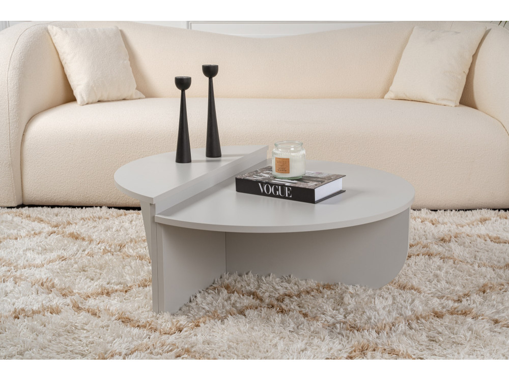 Table basse en bois "Orion" 90 x 60 x 30 cm - Gris