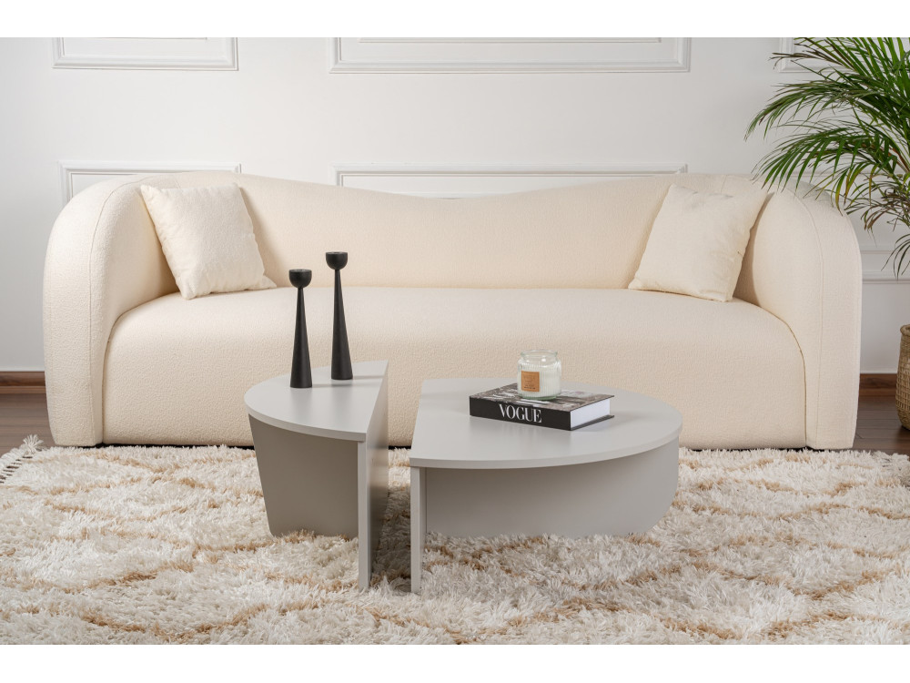 Table basse en bois "Orion" 90 x 60 x 30 cm - Gris
