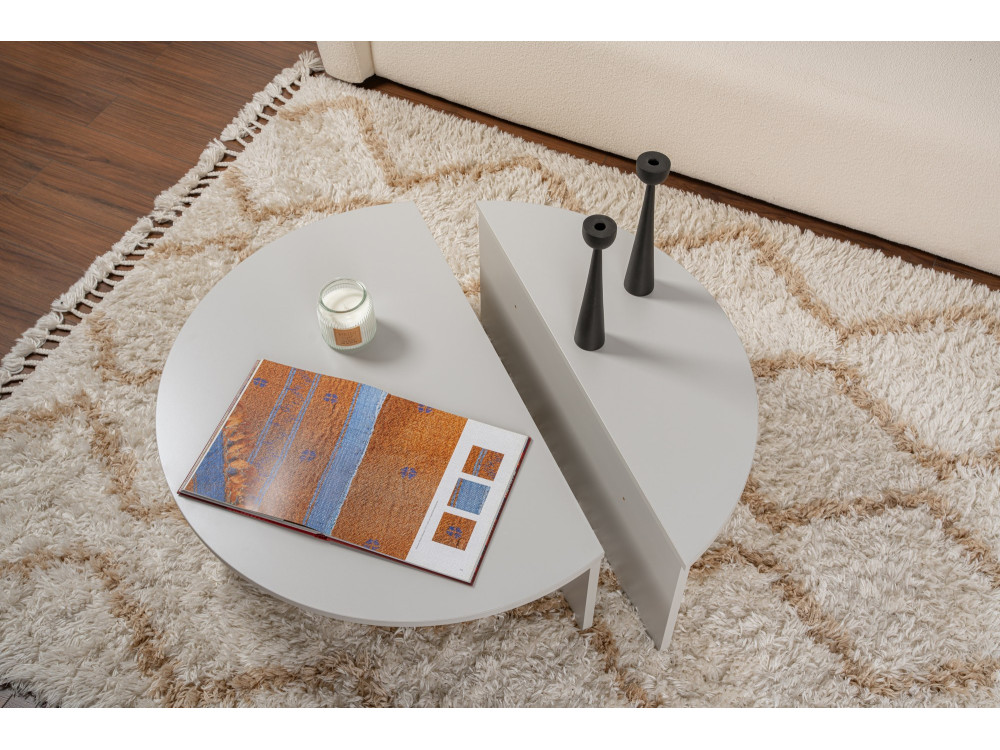 Table basse en bois "Orion" 90 x 60 x 30 cm - Gris
