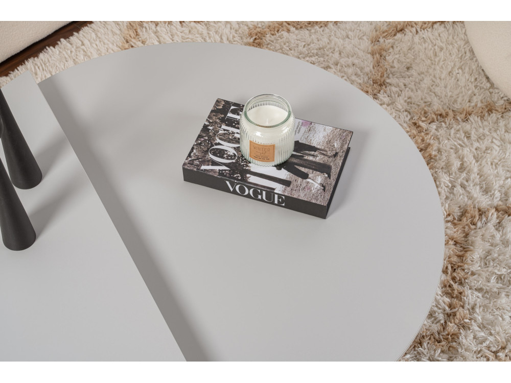 Table basse en bois "Orion" 90 x 60 x 30 cm - Gris