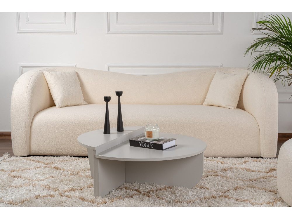 Table basse en bois "Orion" 90 x 60 x 30 cm - Gris