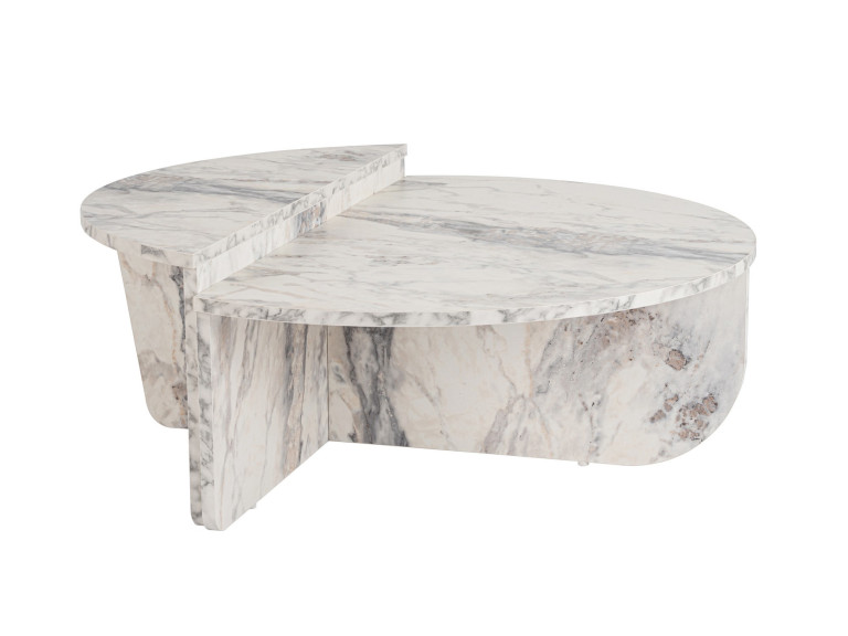 Table basse en bois "Orion" 90 x 60 x 30 cm - Marbre de Freesia